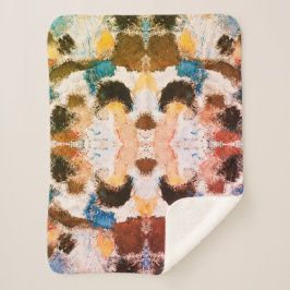 Vibrannte Pastel Symmetry - Abstrakte Textur Sherpadecke