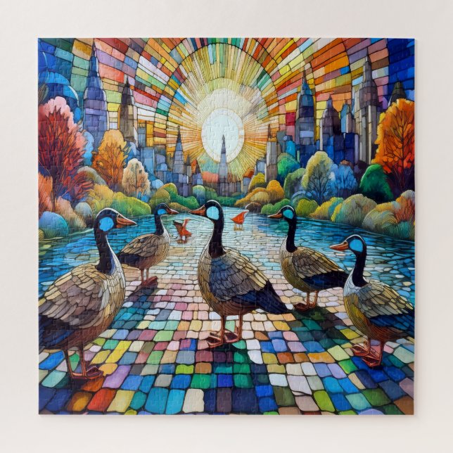 Vibrannte verkleidete Glashütte Puzzle (Vertikal)