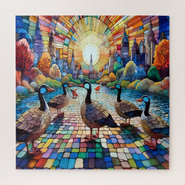 Vibrannte verkleidete Glashütte Puzzle (Vertikal)