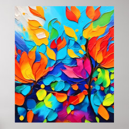 Vibranntes Blumenmotiv Poster