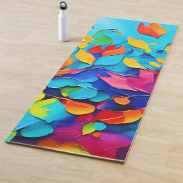 Vibranntes Blumenmotiv Yogamatte