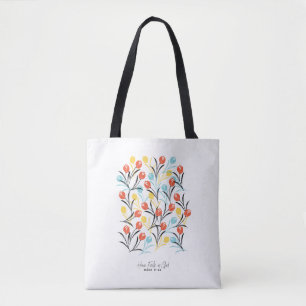 Vibranntes Tulip Muster Blumendesign auf Weiß