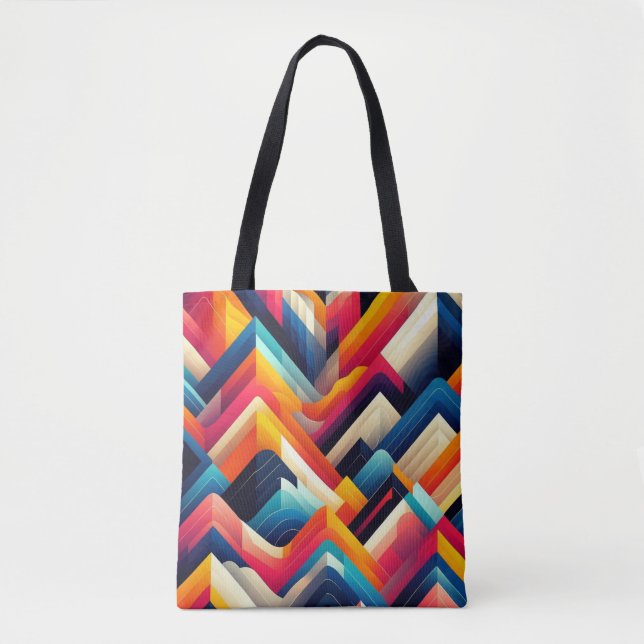 Vibranric Geometric Pattern Tote Bag (Vorderseite)