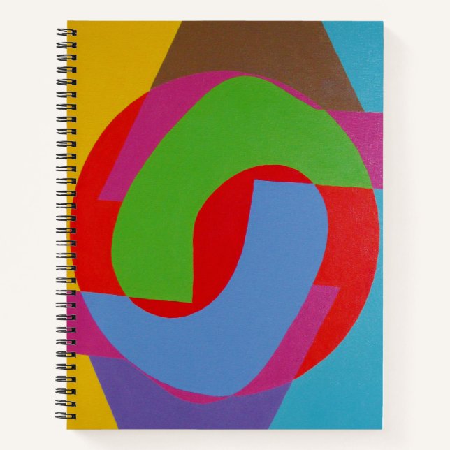 Vibrant Abstract Circles Notebook Notizbuch (Vorderseite)