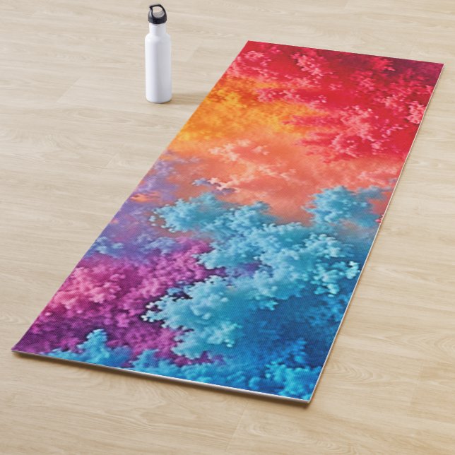 Vibrant Abstract Cloud Hues Yogamatte (Beispiel)