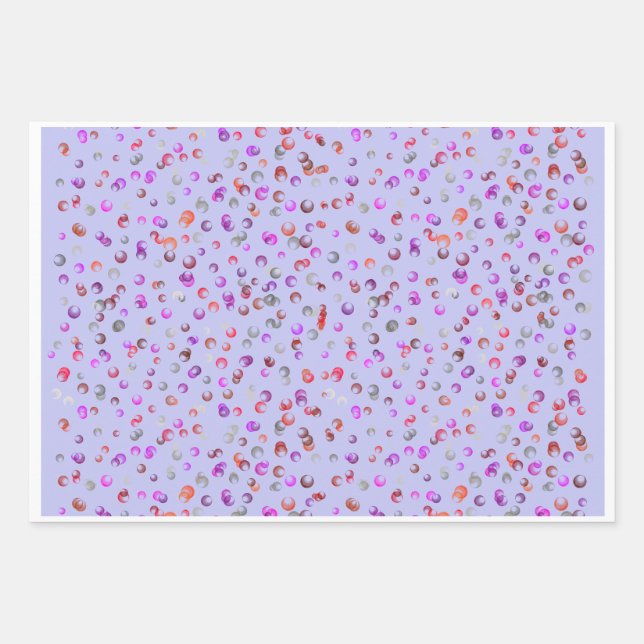 Vibrant Abstract Floral Botanical Wrapping Paper Geschenkpapier Set (Vorderseite)