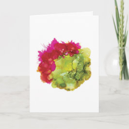 Vibrant Abstract Floral Greeting Card Karte