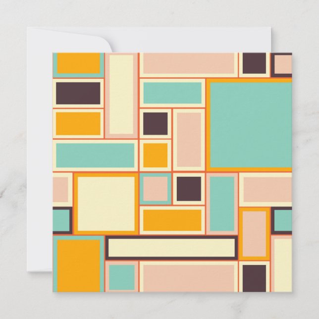 Vibrant abstract pattern with rectangles dankeskarte (Vorderseite)