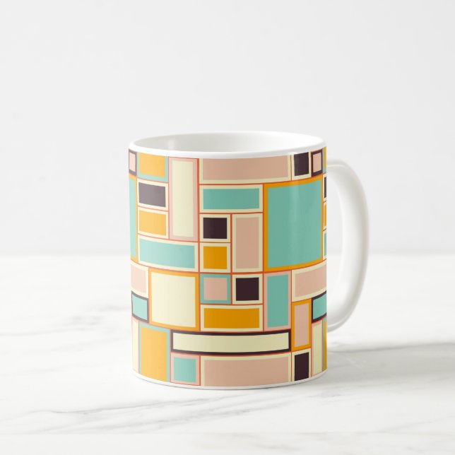 Vibrant abstract pattern with rectangles kaffeetasse (VorderseiteRechts)