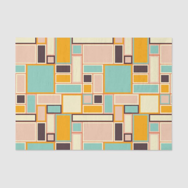 Vibrant abstract pattern with rectangles seidenpapier (Vorderseite)