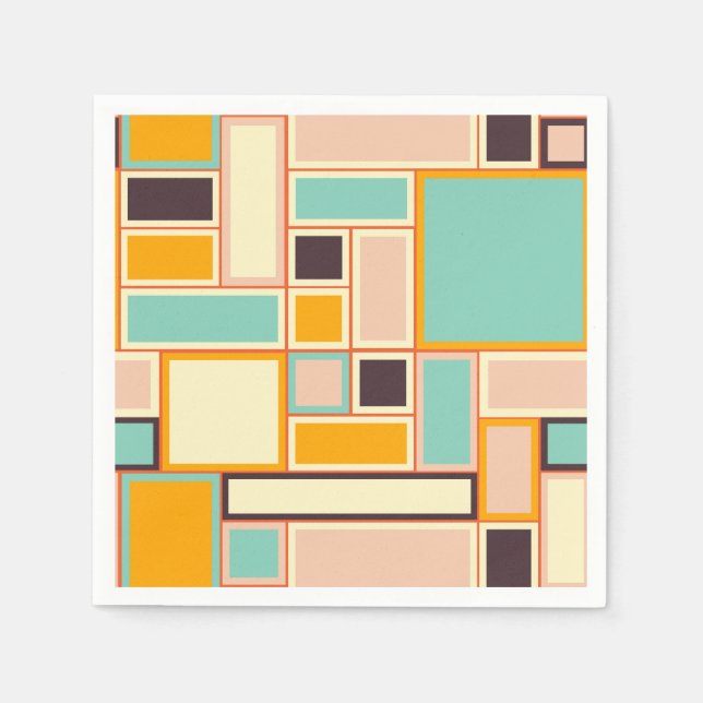 Vibrant abstract pattern with rectangles serviette (Vorderseite)