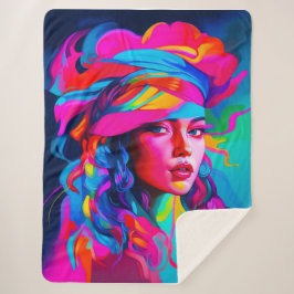 Vibrant Abstract Portrait Sherpadecke