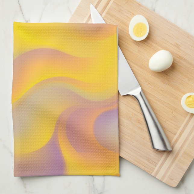 Vibrant Abstract Swirl  Geschirrtuch (Viertel Falte)