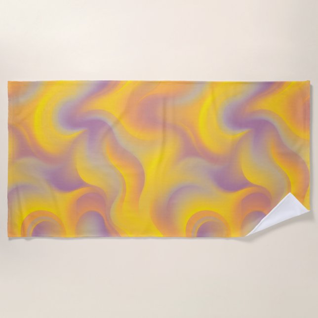 Vibrant Abstract Swirl  Strandtuch (Vorderseite)