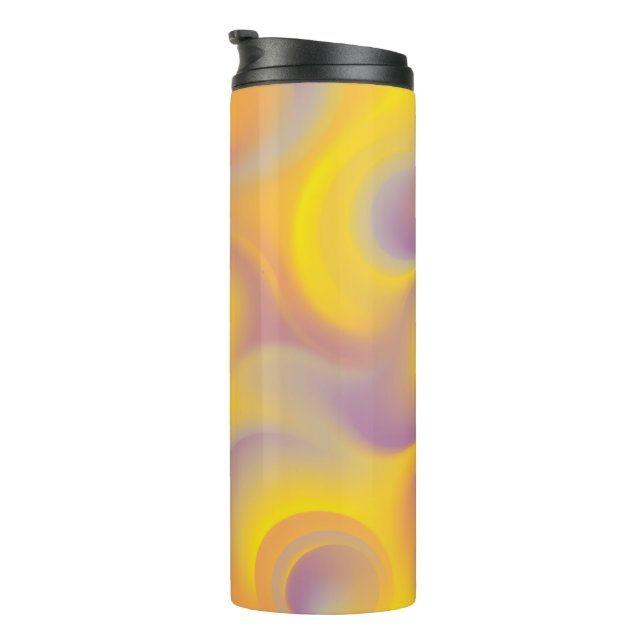 Vibrant Abstract Swirl  Thermosbecher (Nach rechts gedreht)