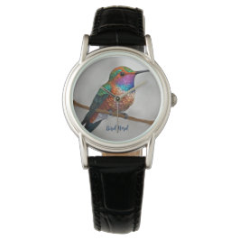 Vibrant Allen’s Hummingbird Painting Armbanduhr