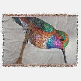 Vibrant Allen’s Hummingbird Painting Decke