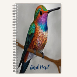 Vibrant Allen’s Hummingbird Painting Notizbuch