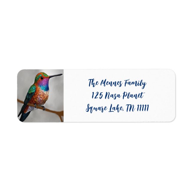 Vibrant Allen's Hummingbird-Malerei (Vorne)