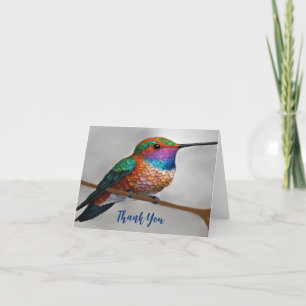 Vibrant Allen's Hummingbird-Malerei Dankeskarte