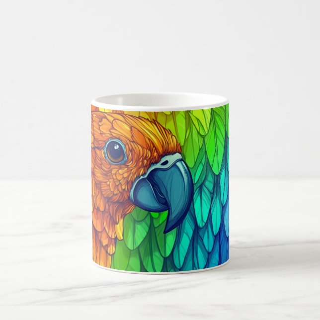 vibrant and colorful parrot kaffeetasse (Mittel)