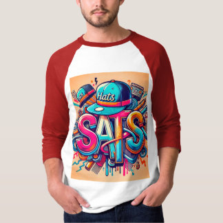 "Vibrant Angesagt-hop 'Hats' Street Art T - Shirt" T-Shirt