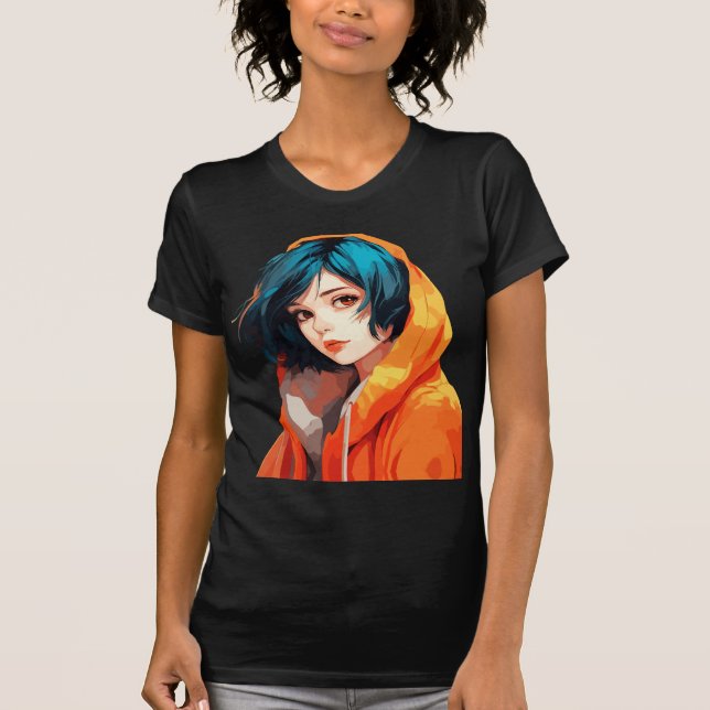 Vibrant Anime Beauty T-Shirt (Vorderseite)