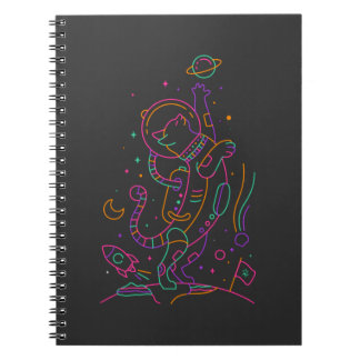 Vibrant Astro Cat Notizblock
