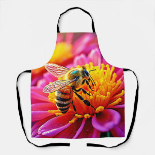 Vibrant Bee on Bloom Design Schürze