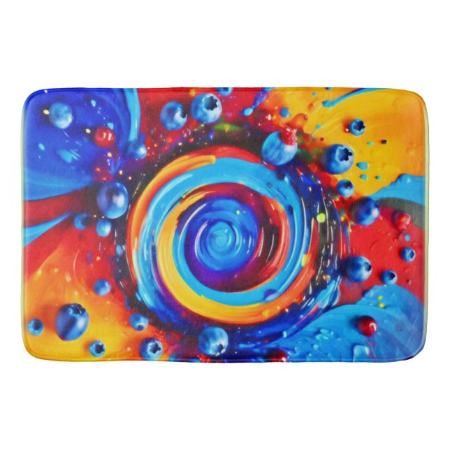 Vibrant Berry Vortex Badematte (Vorderseite)