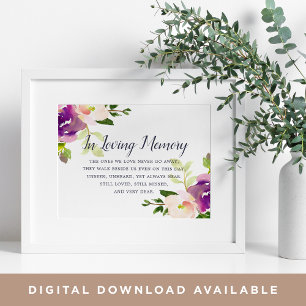Vibrant Bloom Hochzeitsgedenkzeichen Poster