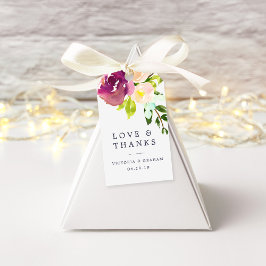 Vibrant Bloom Wedding Vielen Dank Geschenkanhänger