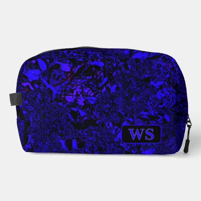 Vibrant Blue Monogram Toiletry Bag  Waschbeutel (Vorderseite)