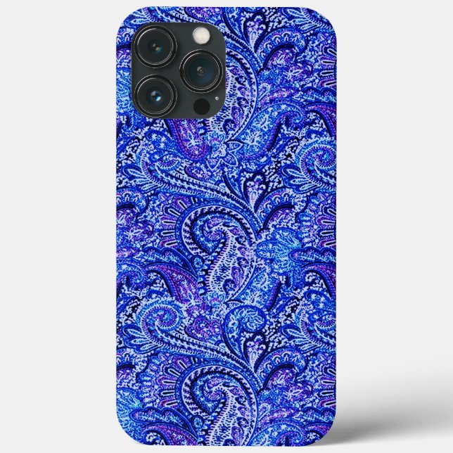Vibrant Blue Paisley Case-Mate iPhone Hülle (Rückseite)
