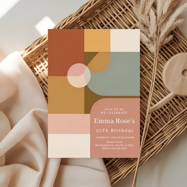 Vibrant Boho Birthday Party Einladung (Von Creator hochgeladen)