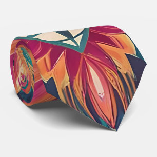 Vibrant Boho Floral Neck Tie Krawatte