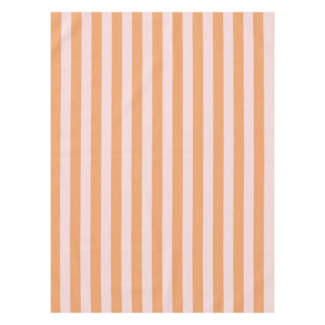 Vibrant Boho Orange & Pink Stripes Spring & Summer Tischdecke (Vorderseite)