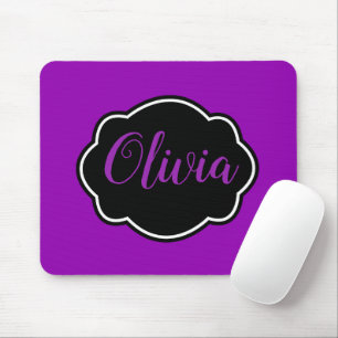 Vibrant, Bold Fuchsia Purple Personalized Mousepad