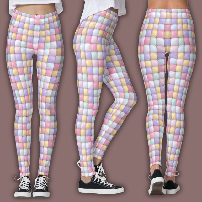 Vibrant Candy Pattern | Pastel Bubble Gum Leggings (Von Creator hochgeladen)