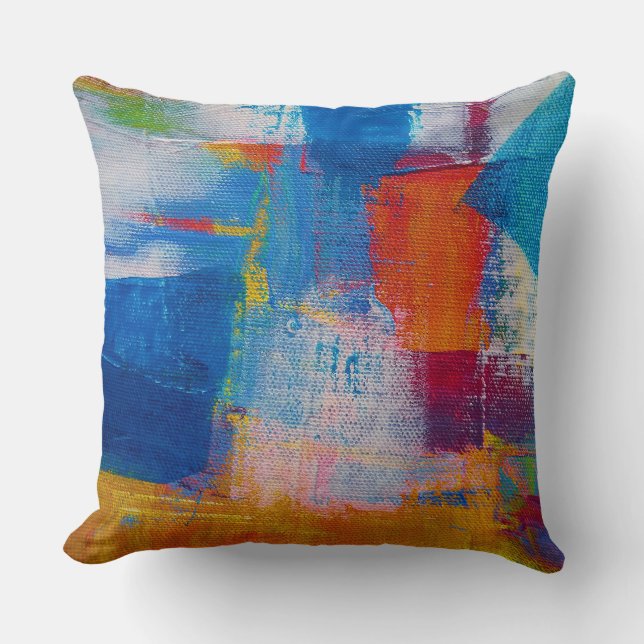 Vibrant Canvas Abstract Art Kissen (Vorderseite)