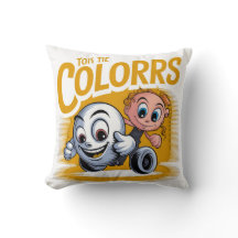 Vibrant Cartoon Pop Art Throw Pillow Modern Decor