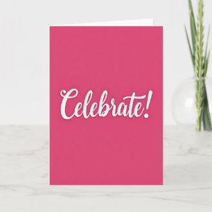 Vibrant Celebrate Typografie Karte