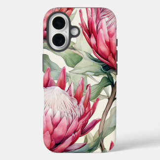 Vibrant Cerise Protea Apple iPhone 16 Tough Case