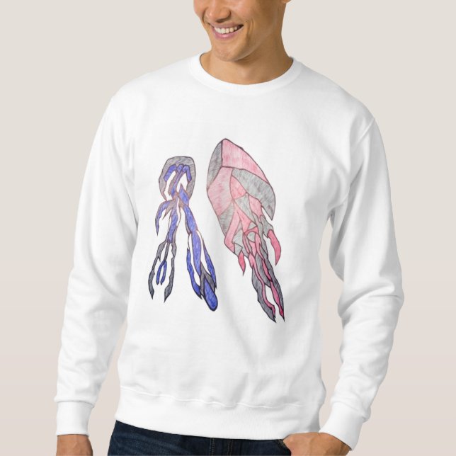 Vibrant Chaos Abstract Men’s Sweatshirt (Vorderseite)