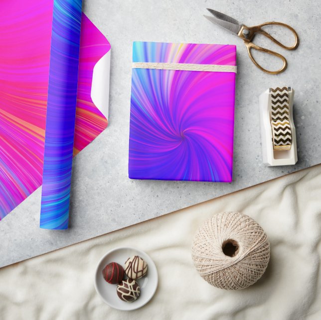 Vibrant Color Aesthetic Pattern Geschenkpapier (Kunsthandwerk)