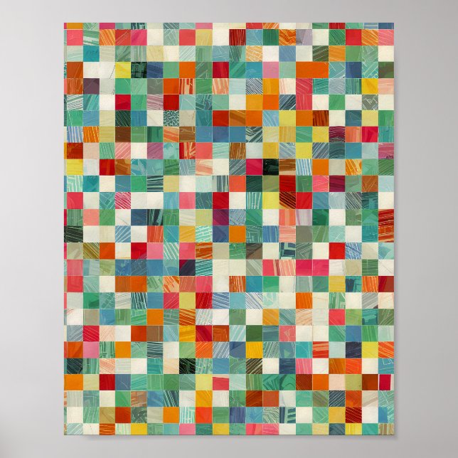 Vibrant Color Blocks: Color Theory Blend Poster (Vorne)