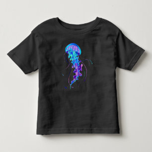Vibrant Color Glowing Jellyfish Kleinkind T-shirt