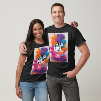 Vibrant Color Run Event Graphic T-Shirt