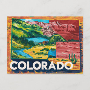 Vibrant Colorado Karte Malerei