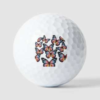 Vibrant Colorful Butterfly Illustration” Golfball